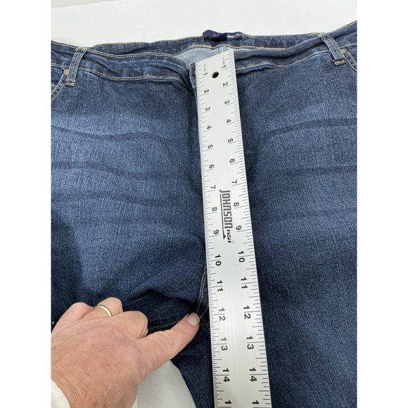 Womans Excellent Condition Denim 24/7 Blue Jeans 24W Stud Accent 0155/A-5 - Picture 7 of 9